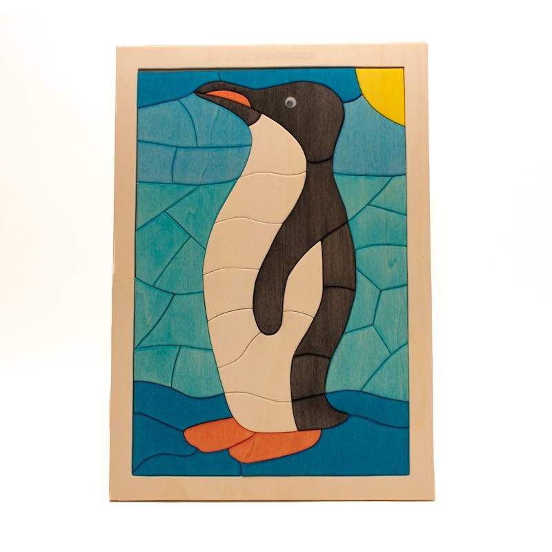 Holzpuzzle Pinguin