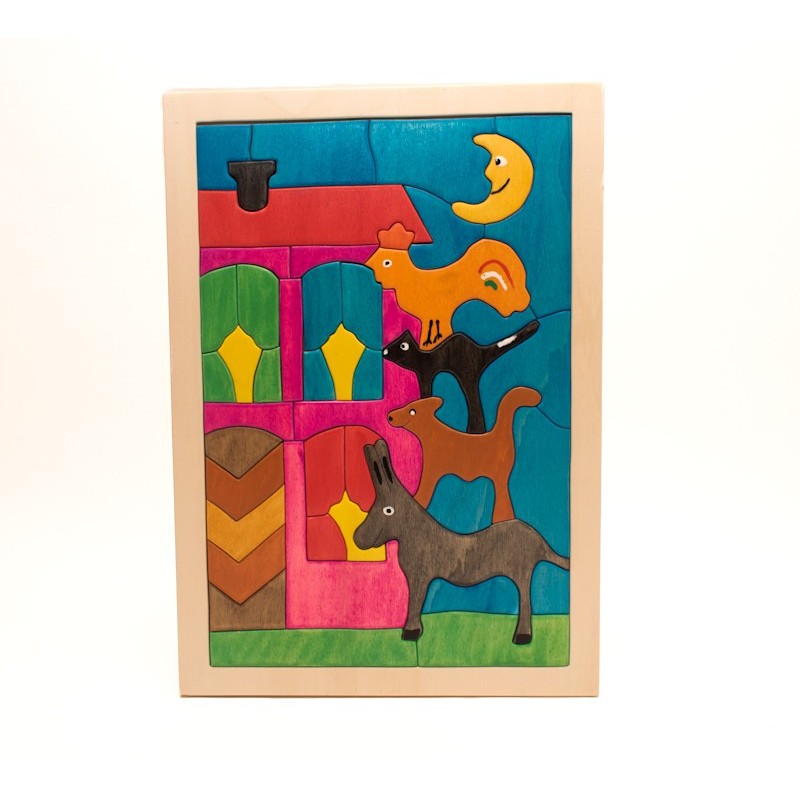 Holzpuzzle Bremer Stadtmusikanten