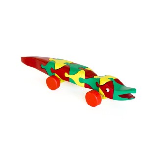 Holzpuzzle Krokodil 3D