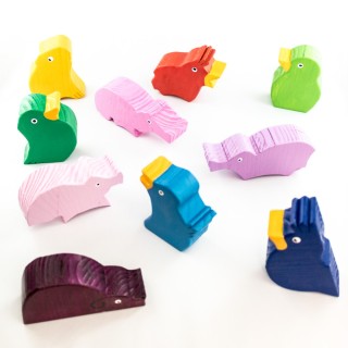 Holzpuzzle Hühnerhaufen