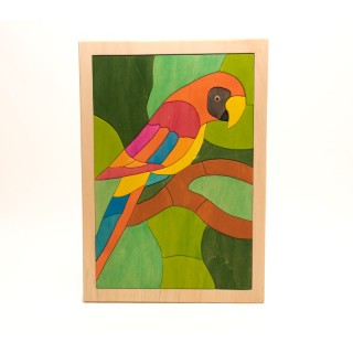 Holzpuzzle Papagei