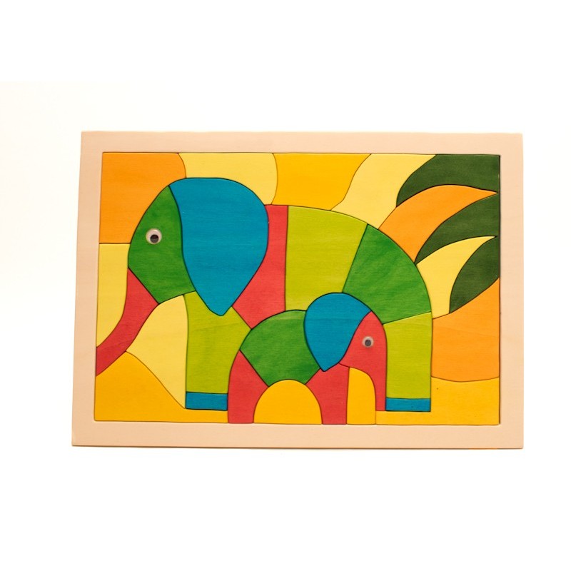 Holzpuzzle Elefant